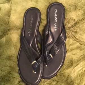 Navy blue sandals